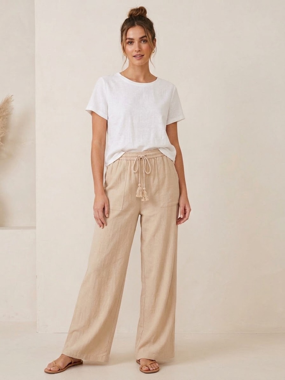 Love Tree MSRP $38 Drawstring Wide-Leg Pants NWOT